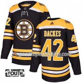 Boston Bruins David Backes 42 Adidas 2017-2018 Zwart Authentic Shirt - Kinderen